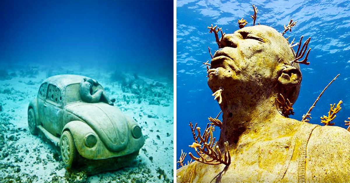 20 Otherworldly Sculptures Hidden Away In Mexico’s Underwater Museum