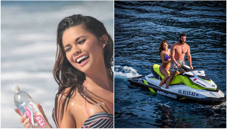 Dan Bilzerian com uma garota quente de biquíni Tawny Jordan