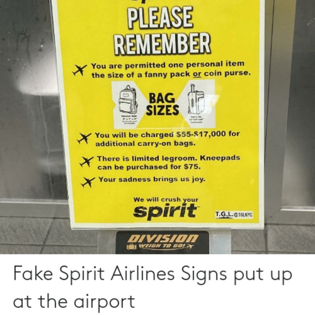 baggage allowance in spirit airlines